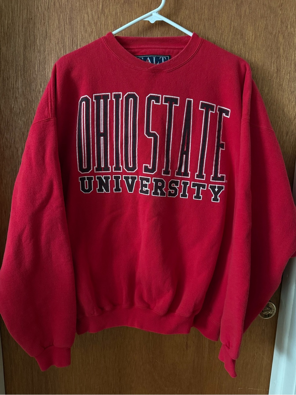 1990s Ohio State University Red Crewneck Sweatshirt